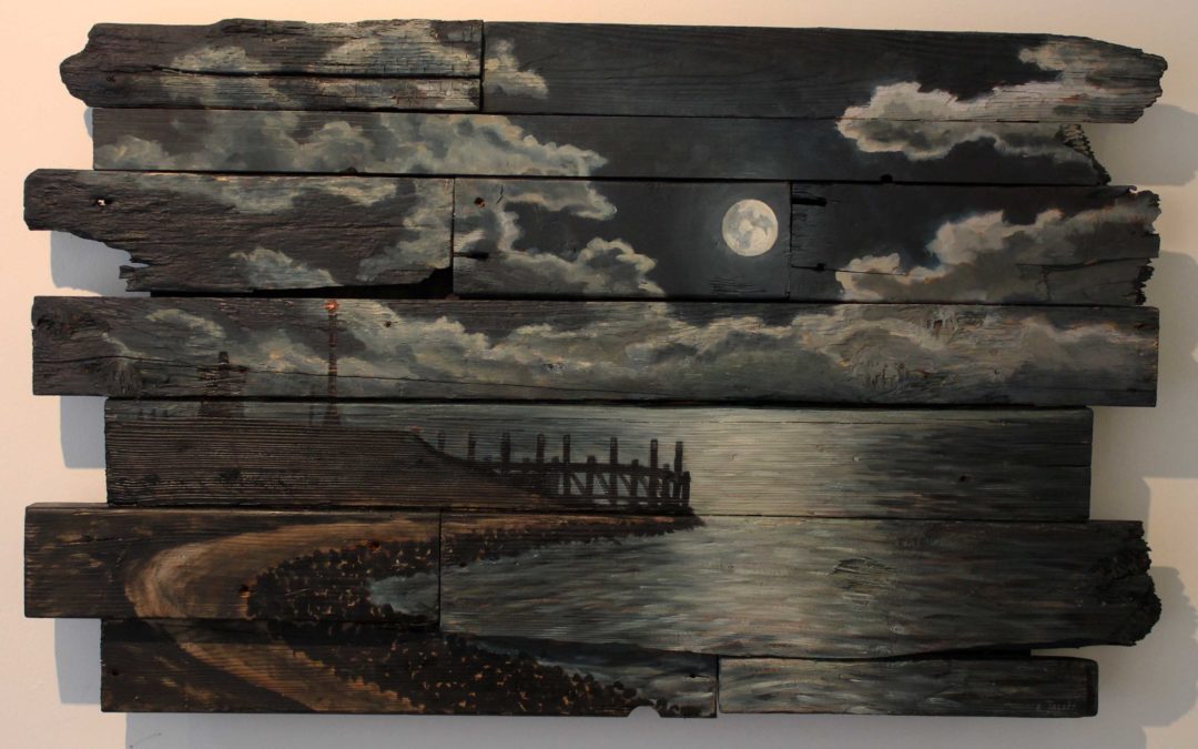Volle maan boven de Waddenzee