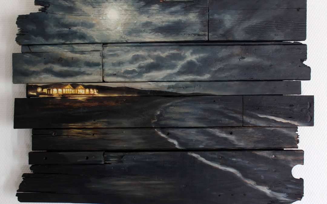 Nachtelijk strand
