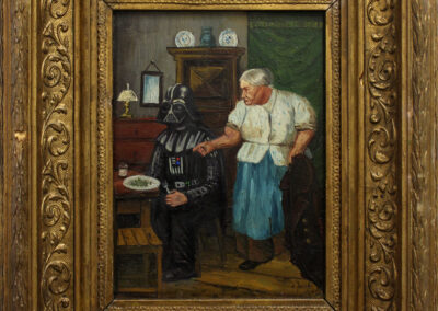Even Darth Vader has to finish his plate