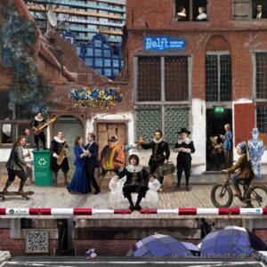 Poster Delft door de eeuwen heen
